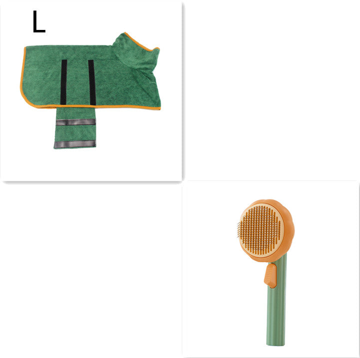 Self-Cleaning Pet Cat Brush – Stainless Steel Deshedding & Hair Removal Grooming Comb for Cats & Dogs