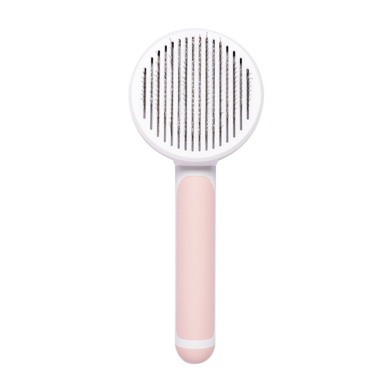 Self-Cleaning Pet Cat Brush – Stainless Steel Deshedding & Hair Removal Grooming Comb for Cats & Dogs