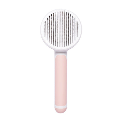 Self-Cleaning Pet Cat Brush – Stainless Steel Deshedding & Hair Removal Grooming Comb for Cats & Dogs
