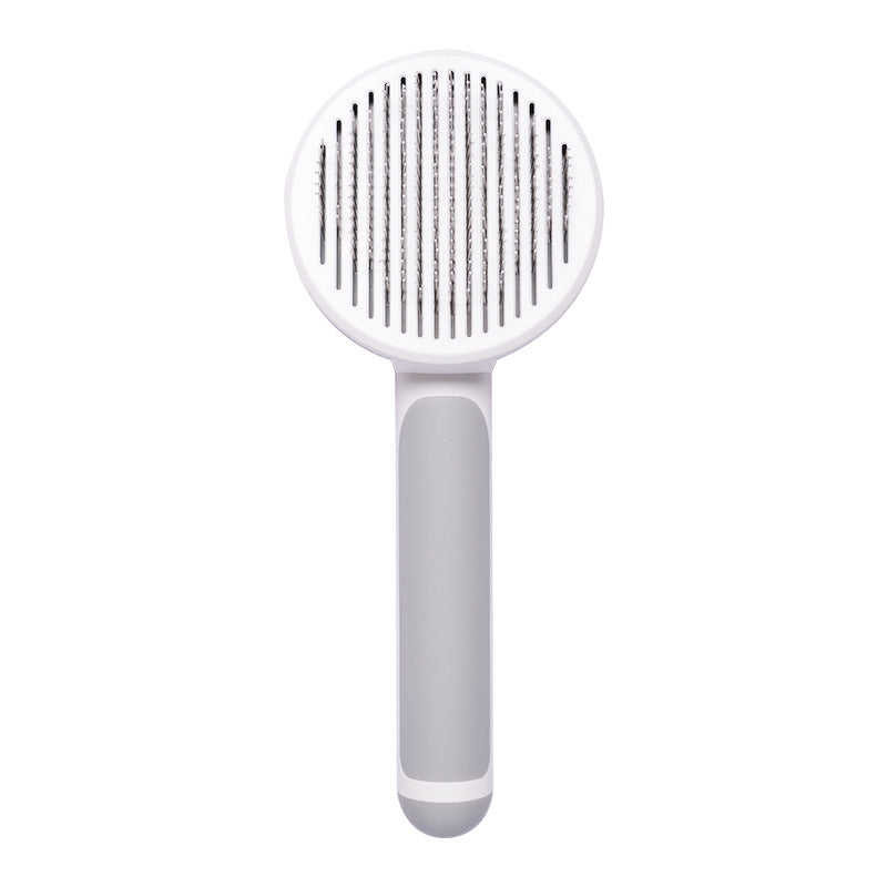 Self-Cleaning Pet Cat Brush – Stainless Steel Deshedding & Hair Removal Grooming Comb for Cats & Dogs