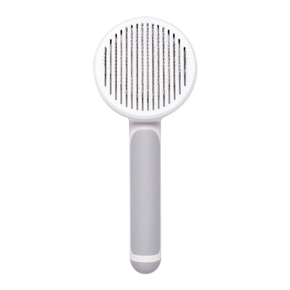 Self-Cleaning Pet Cat Brush – Stainless Steel Deshedding & Hair Removal Grooming Comb for Cats & Dogs