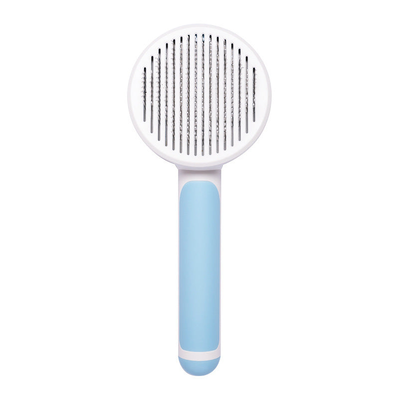 Self-Cleaning Pet Cat Brush – Stainless Steel Deshedding & Hair Removal Grooming Comb for Cats & Dogs
