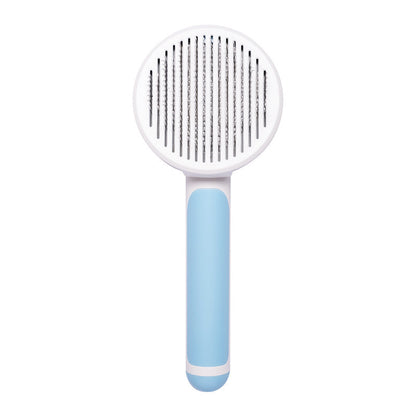 Self-Cleaning Pet Cat Brush – Stainless Steel Deshedding & Hair Removal Grooming Comb for Cats & Dogs