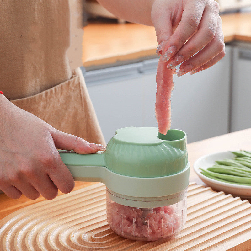 Wireless Handheld Electric Vegetable Cutter – Portable Mini Food Chopper for Kitchen & Home Use