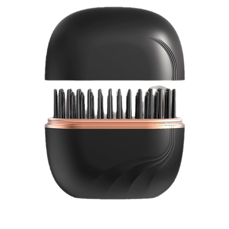 Portable wireless hair straightening comb for safe, easy styling.