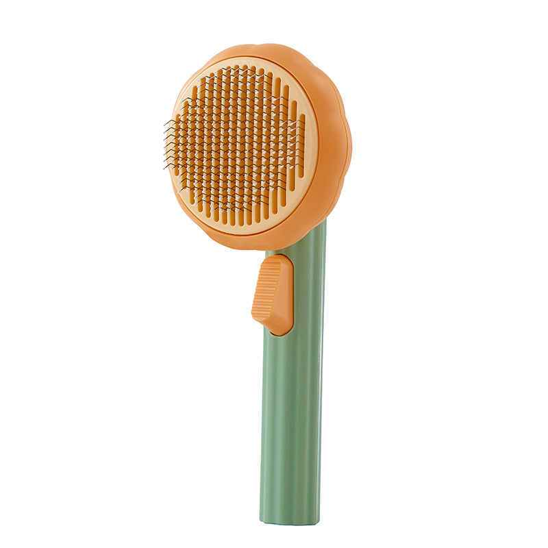 Self-Cleaning Pet Cat Brush – Stainless Steel Deshedding & Hair Removal Grooming Comb for Cats & Dogs