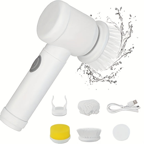 Electric Spin Cleaning Brush USB Rechargeable | Cordless Handheld Power Scrubber for Kitchen & Bathroom | Automatic Rotary Cleaning Brush