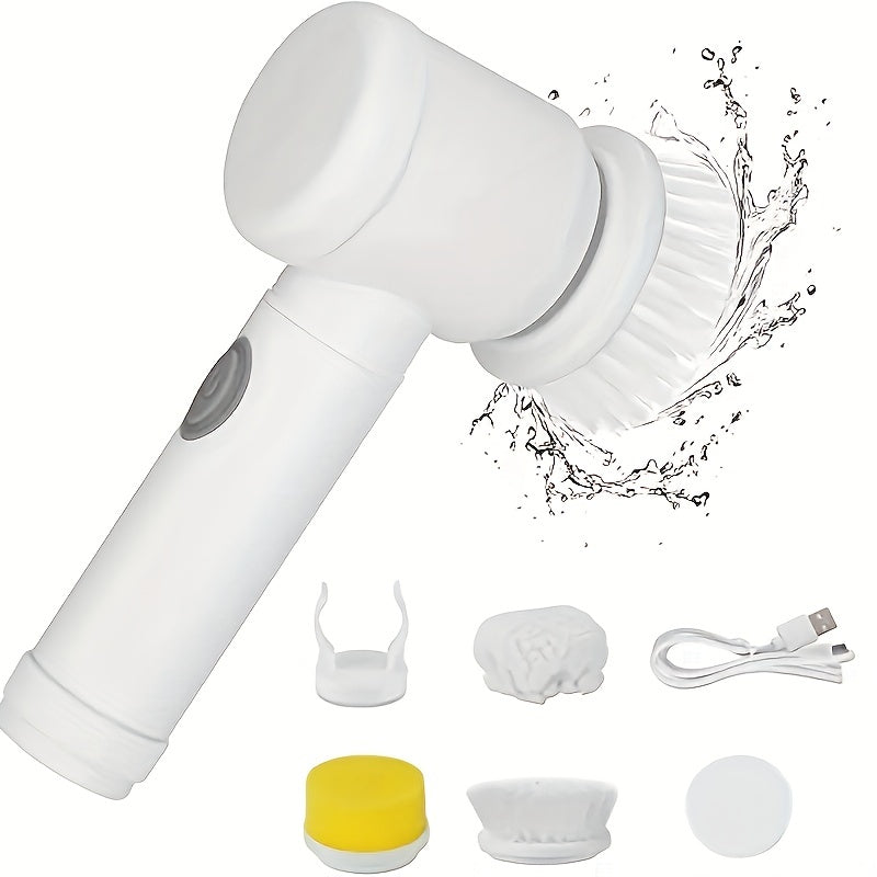 Electric Spin Cleaning Brush USB Rechargeable | Cordless Handheld Power Scrubber for Kitchen & Bathroom | Automatic Rotary Cleaning Brush