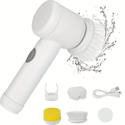 Electric Spin Cleaning Brush USB Rechargeable | Cordless Handheld Power Scrubber for Kitchen & Bathroom | Automatic Rotary Cleaning Brush