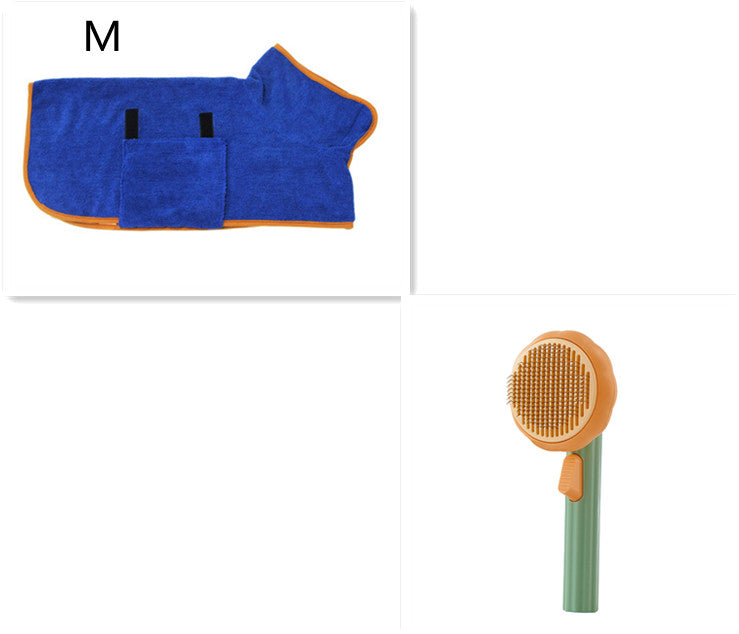 Self-Cleaning Pet Cat Brush – Stainless Steel Deshedding & Hair Removal Grooming Comb for Cats & Dogs