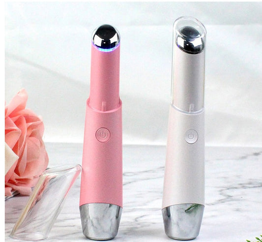 Electric eye massager pen for wrinkles and dark circles.