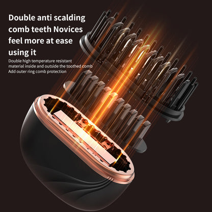 Portable wireless hair straightening comb for safe, easy styling.
